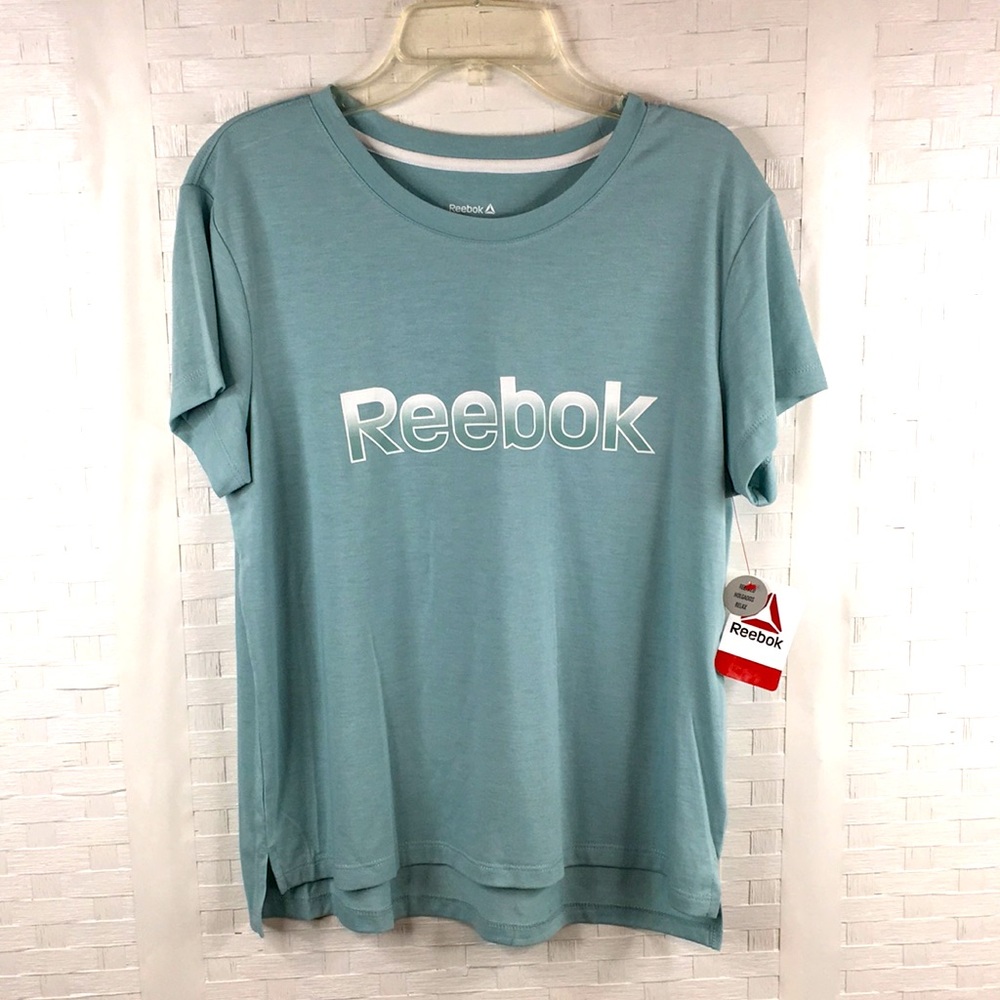 Reebok T-Shirt Women's Small Teal Relaxed Fit *I